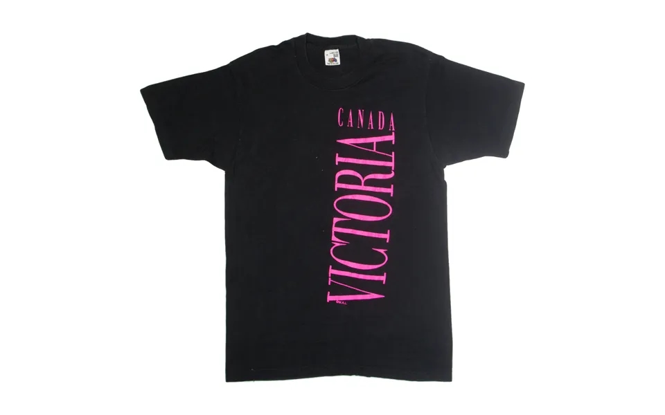 Fruit Of The Loom Canada Victoria T-shirt Black Short Sleeve Womens L