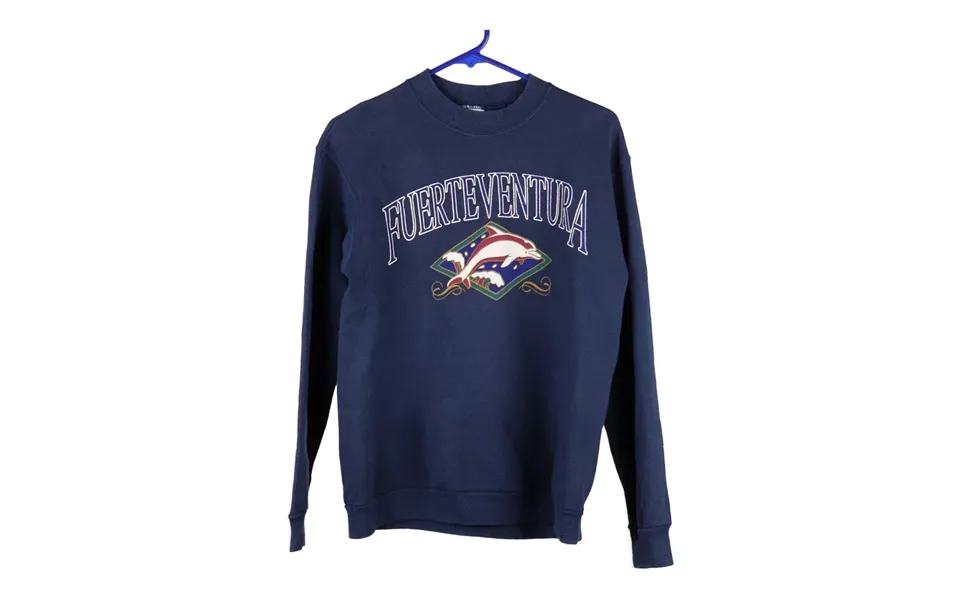 Fuerteventura Screen Stars Graphic Hoodie - Small Navy Cotton Blend