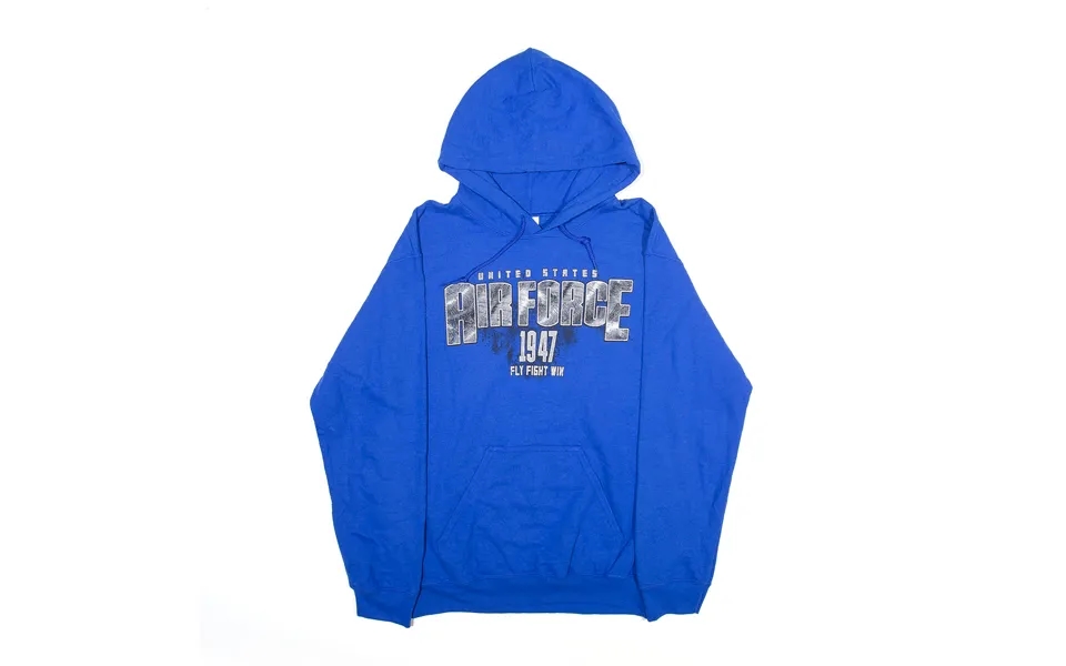 Gildan United States Air Force Hoodie Blue Pullover Mens S