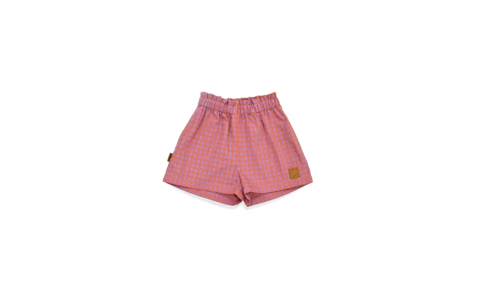 Girls Checked Shorts - Orange Lilac Size 1-2 Years