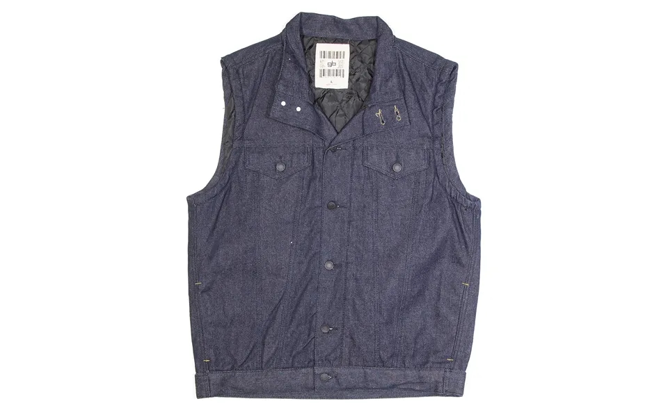 Godbody Collection Insulated Blue 90s Denim Gilet Mens L