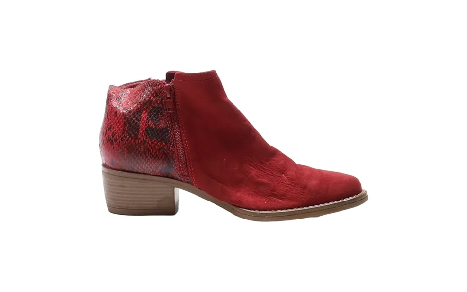 Graceland Ankle Boots Red Synthetic Womens Uk 6
