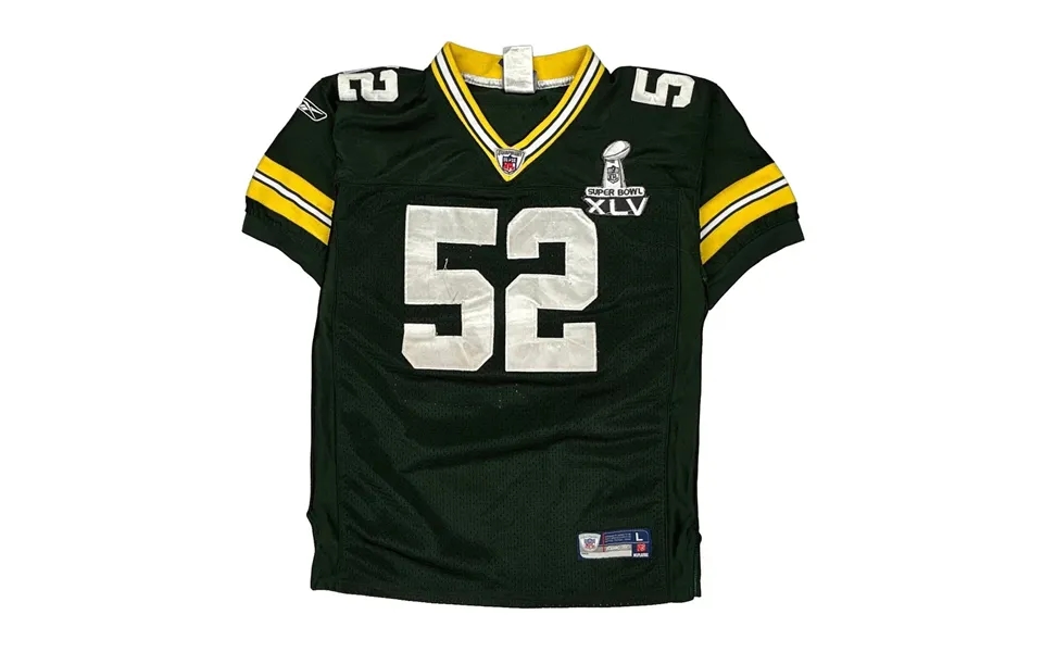 Green Bay Packers, Age 14-16 Reebok Football Jersey - Large Green Polyester