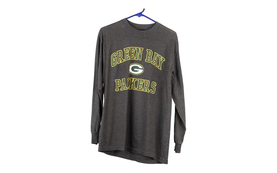 Green Bay Packers Nfl Long Sleeve T-shirt - Medium Grey Cotton