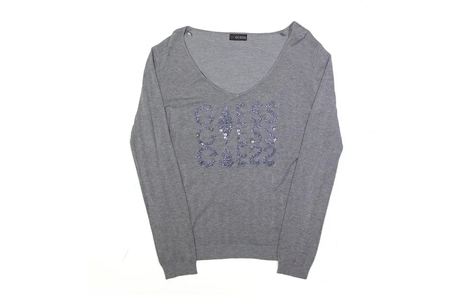 Guess Glitter Jewelled Grey Jumper S