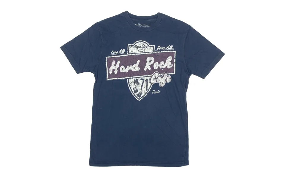 Hard Rock Cafe Paris T-shirt Blue Short Sleeve Mens M