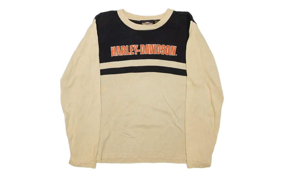 Harley Davidson Womens Jumper Beige Tight Knit L