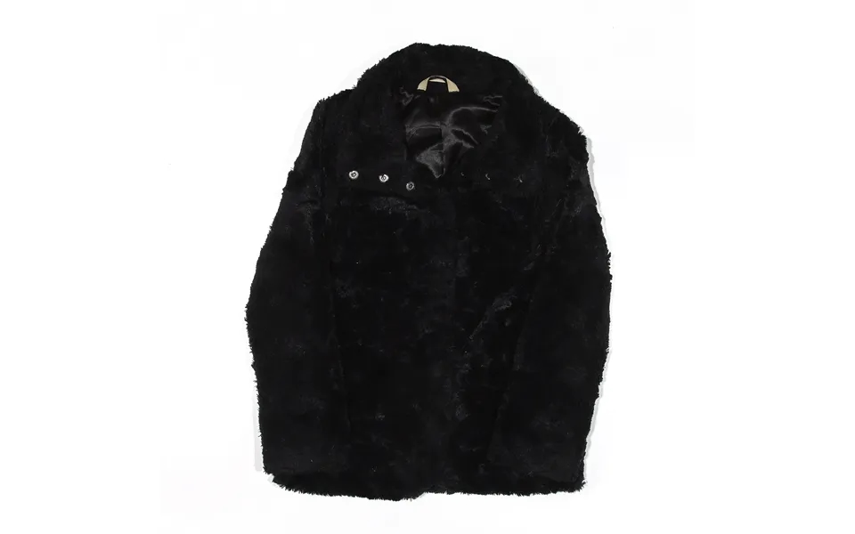 H&m Faux Fur Jacket Black Girls M