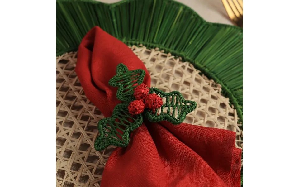 Holly Berry Napkin Ring Color Green