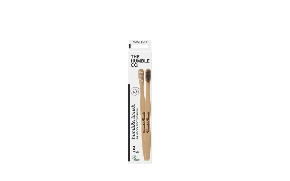 Humble Brush Adult - Black White, Soft Bristles 2-pack