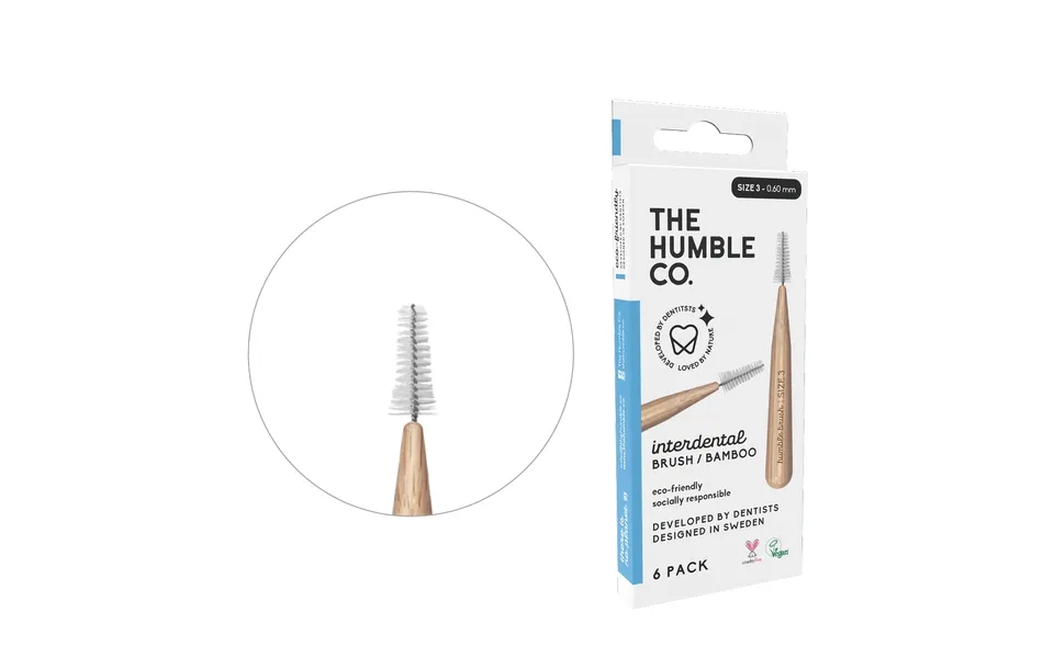 Interdental Brush Bamboo - Blue 6-p Size 3