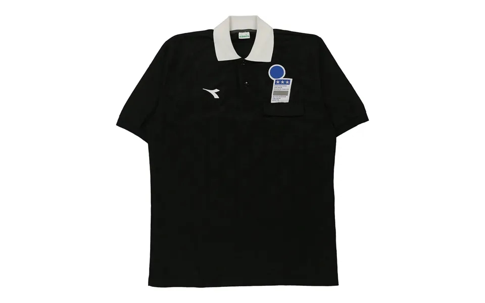 Italian Referee Diadora Football Shirt - Xl Black Polyester
