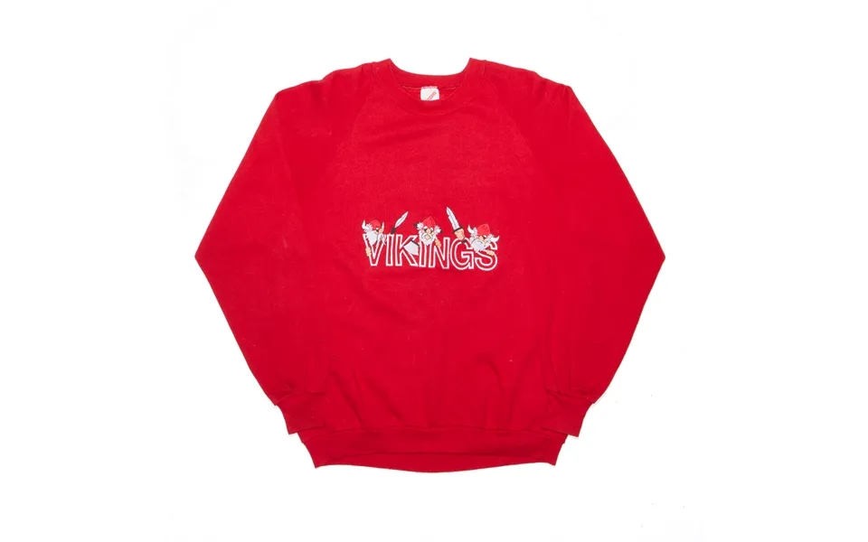 Jerzees Vikings Embroidered Red 90s Sweatshirt Mens Xl