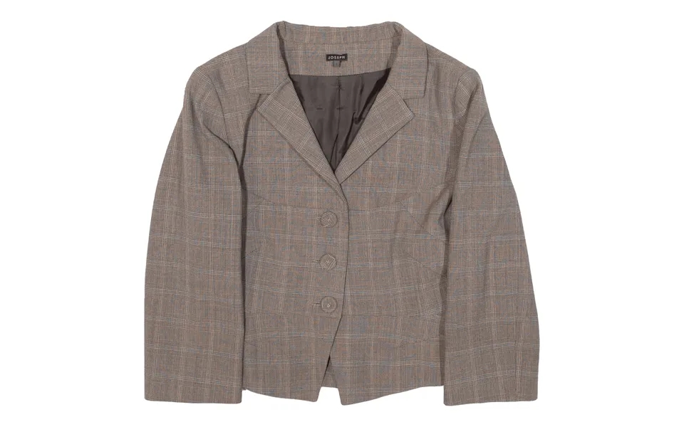 Joseph Blazer Jacket Brown Wool Check Womens Xs