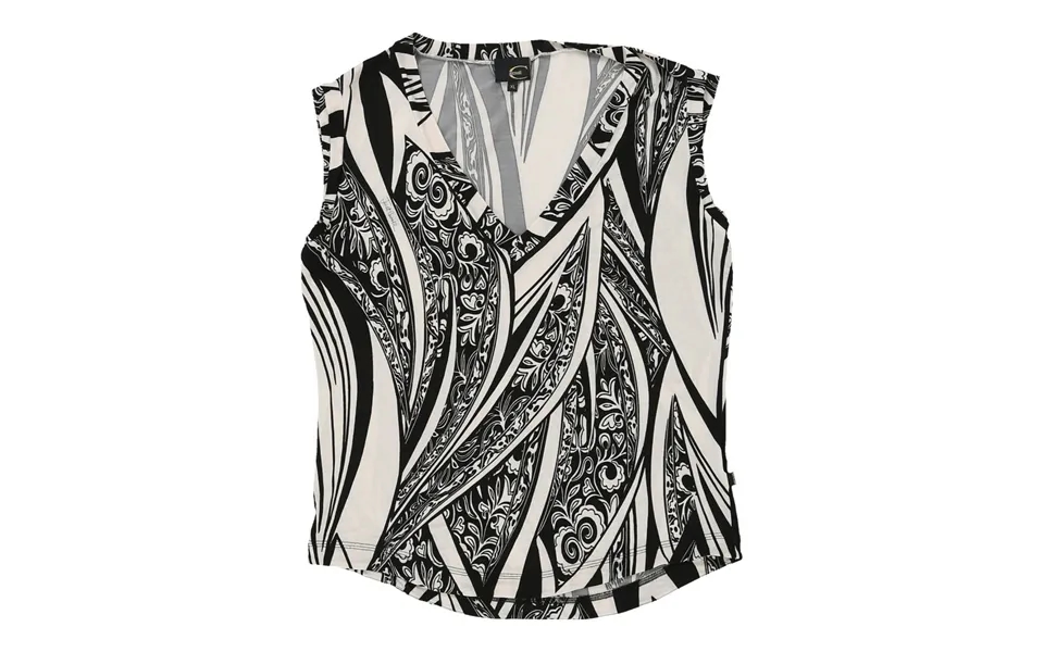 Just Cavalli V-neck Vest - Xl Black & White Nylon