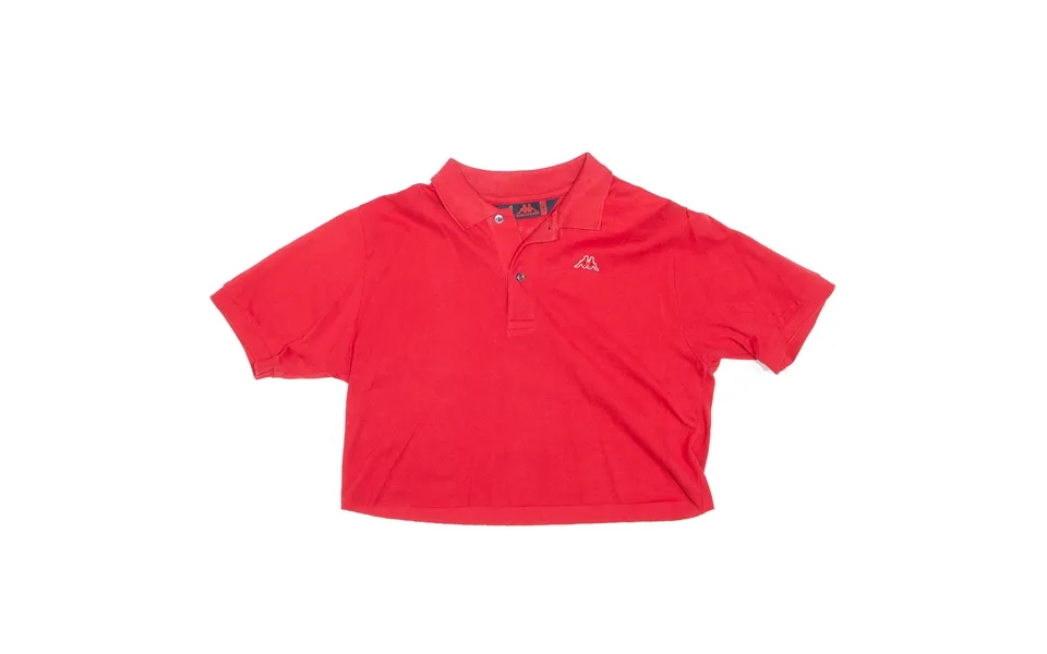 Kappa Cropped Red Short Sleeve Polo Shirt Womens S