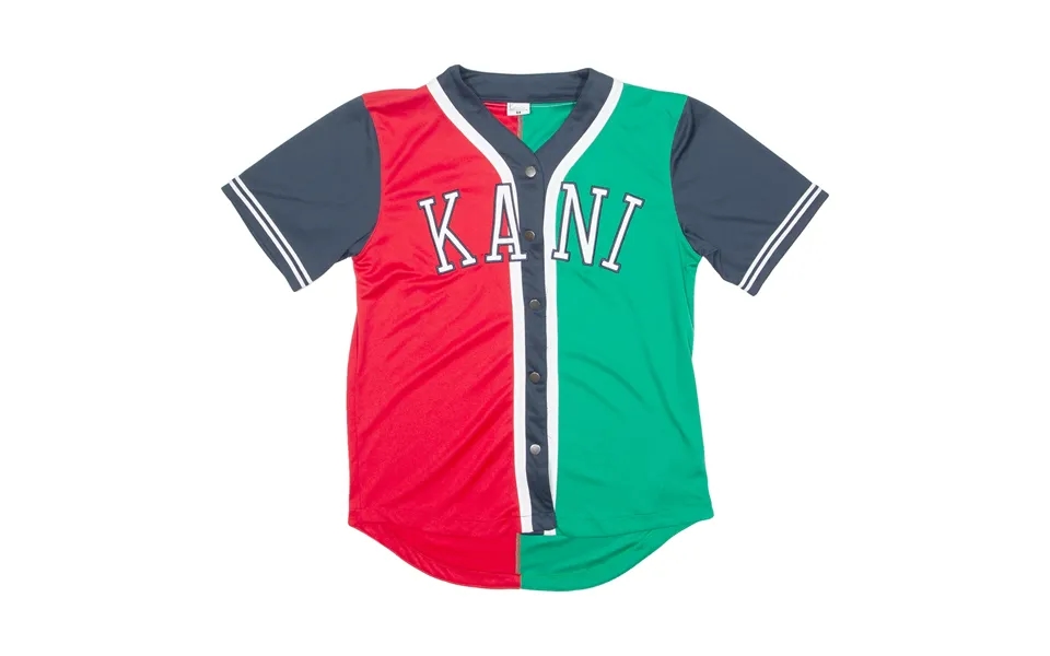 Karl Kani Baseball Mens Jersey Red Button Neck S