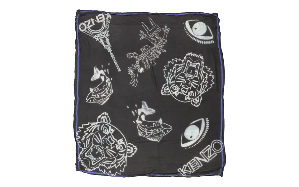 Kenzo Scarf - No Size Black Viscose Size No Size