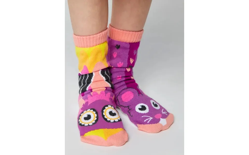 Kids Owl & Mouse No Slip Socks Size Kids Small