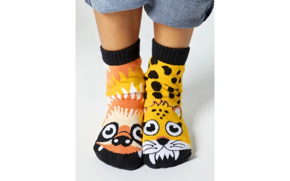 Kids Sloth & Cheetah No Slip Socks Size Kids Small