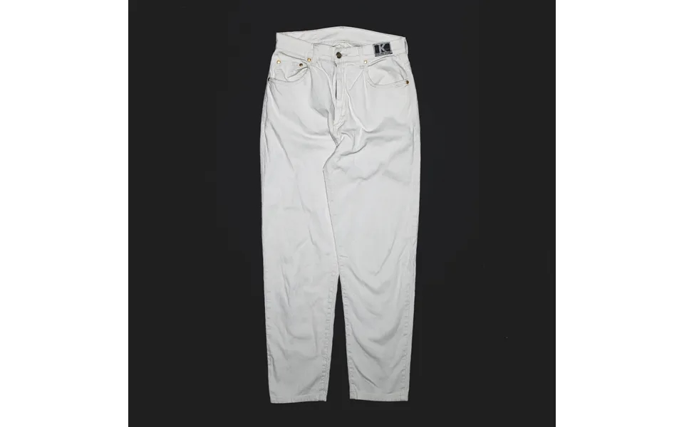 Kipling Jeans White Regular Tapered Trousers Womens W27 L27