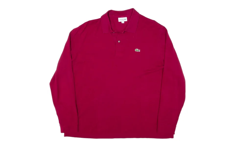 Lacoste Mens Polo Shirt Maroon Long Sleeve 2xl