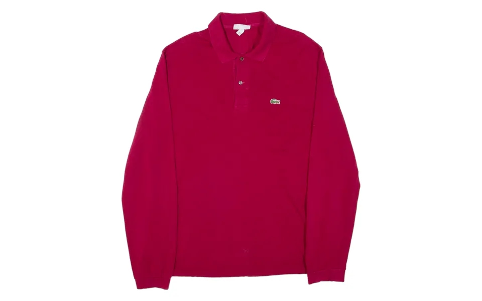 Lacoste Mens Polo Shirt Maroon Long Sleeve Xl