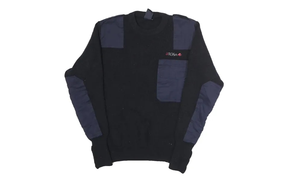 Leuchtfeuer Strickwaren Mens Black Navy Plain Crew Neck Basic Knit S Jumper
