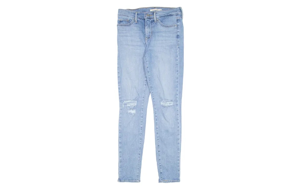 Levi's 311 Shaping Distressed Jeans Blue Denim Slim Skinny Stone Wash Womens W26 L28