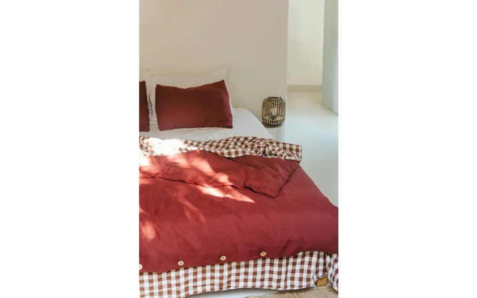 Linen Duvet Cover In Terracotta Size Us Twin