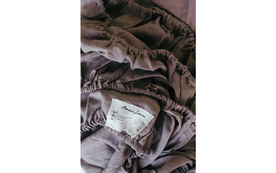 Linen Fitted Sheet In Dusty Lavender Size Us Twin Xl