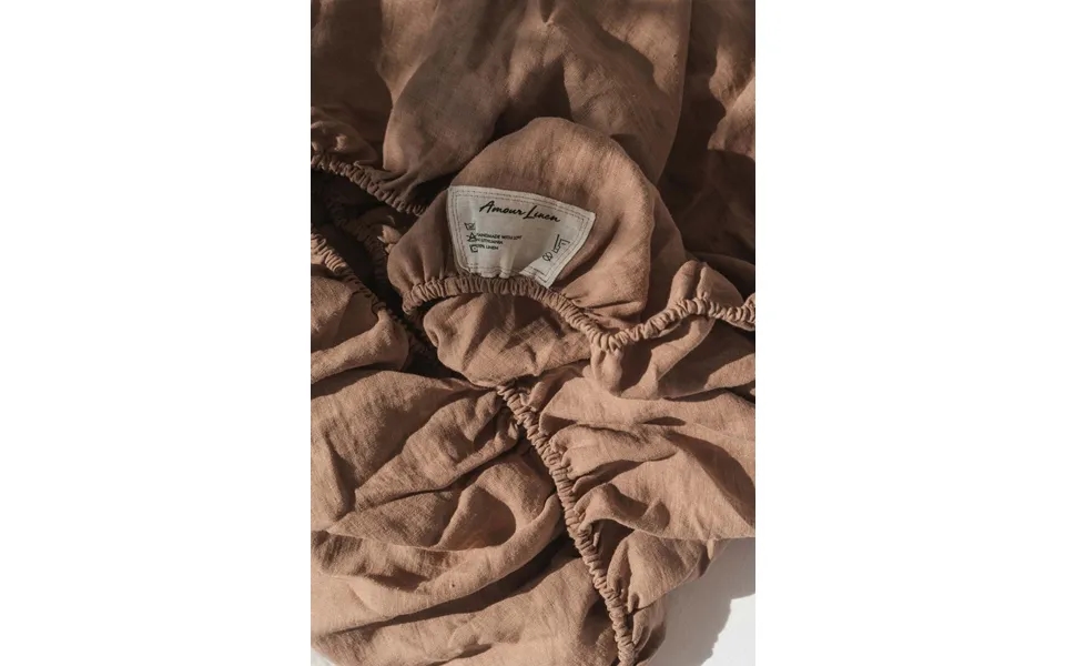 Linen Fitted Sheet In Rosy Brown Size Us Twin