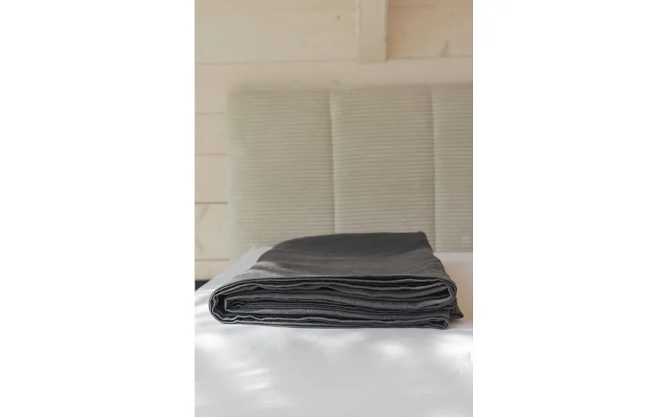 Linen Flat Sheet In Charcoal Size Eu Single