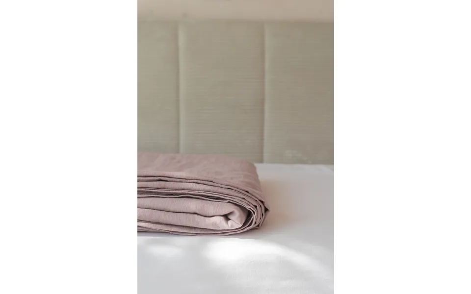 Linen Flat Sheet In Dusty Rose Size Eu Single