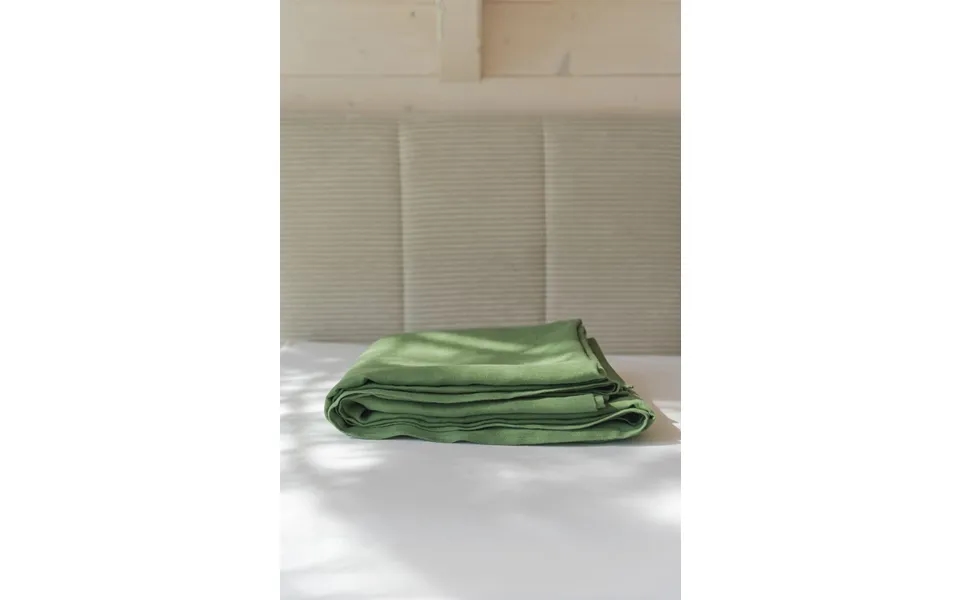 Linen Flat Sheet In Matcha Green Size Au King Single