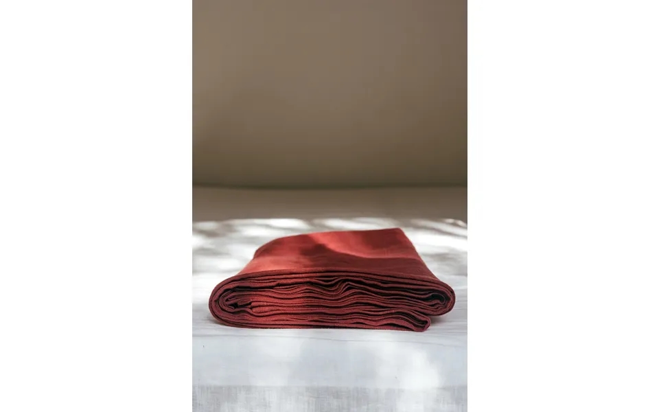 Linen Flat Sheet In Terracotta Size Au King Single