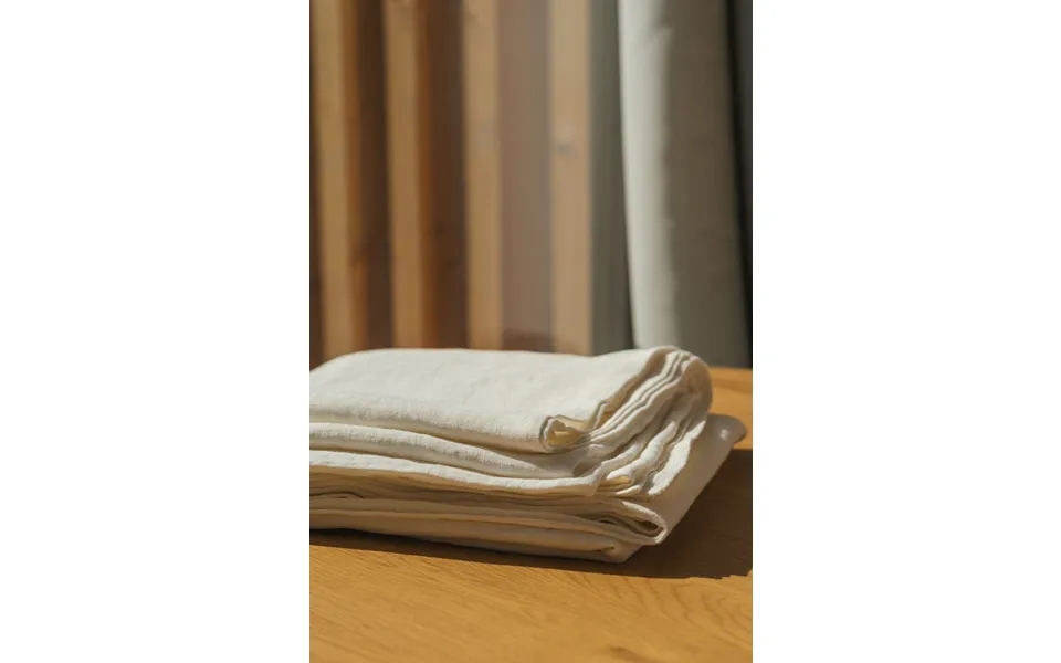 Linen Flat Sheet In White Size Us King