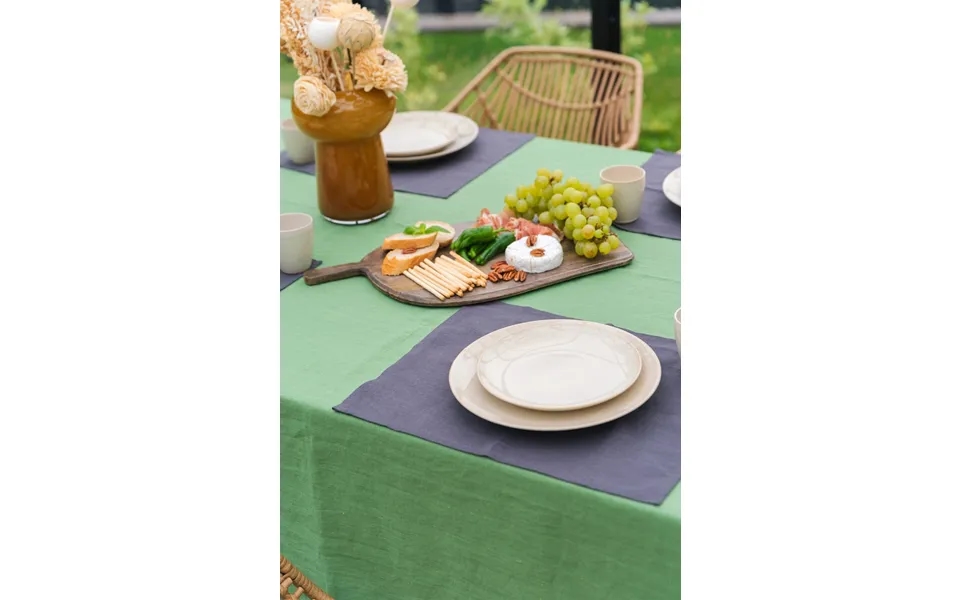 Linen Placemats Set Of 2 In Charcoal Size 35x45 Cm 14x18