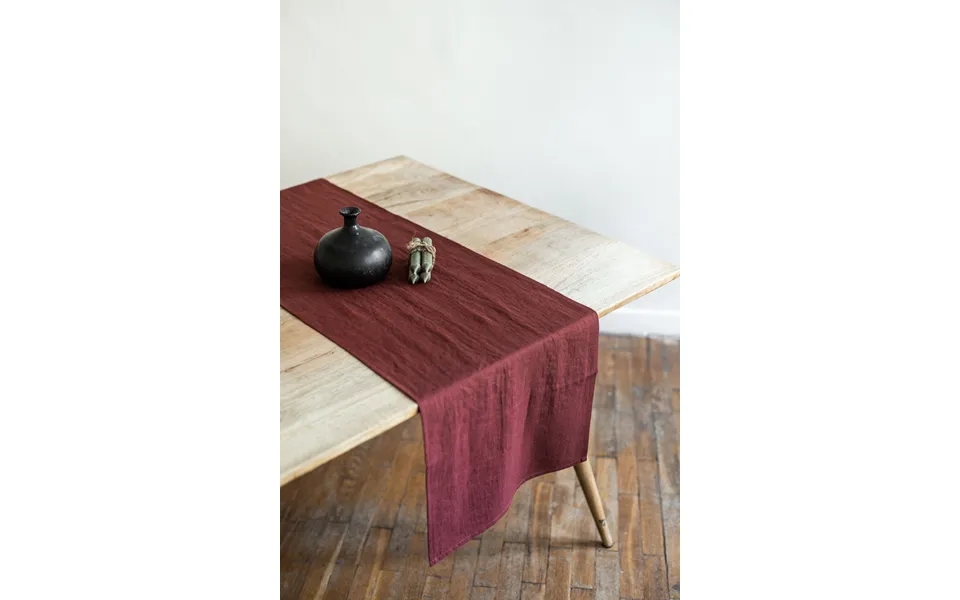 Linen Table Runner In Terracotta Size 50x250 Cm 20x98