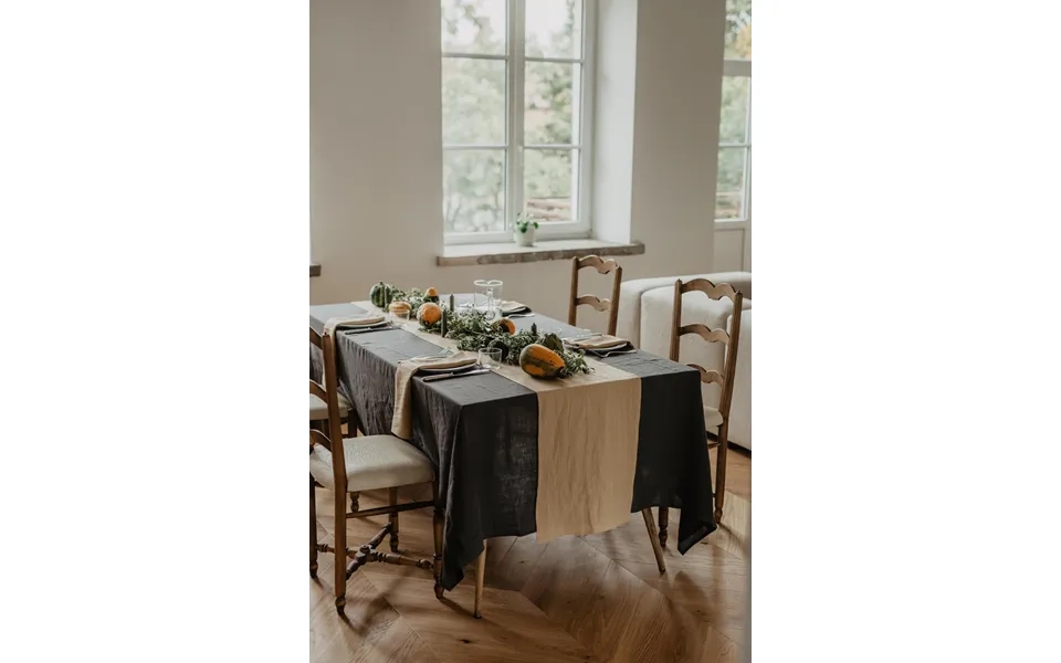 Linen Tablecloth In Charcoal Size 39x39 100x100 Cm