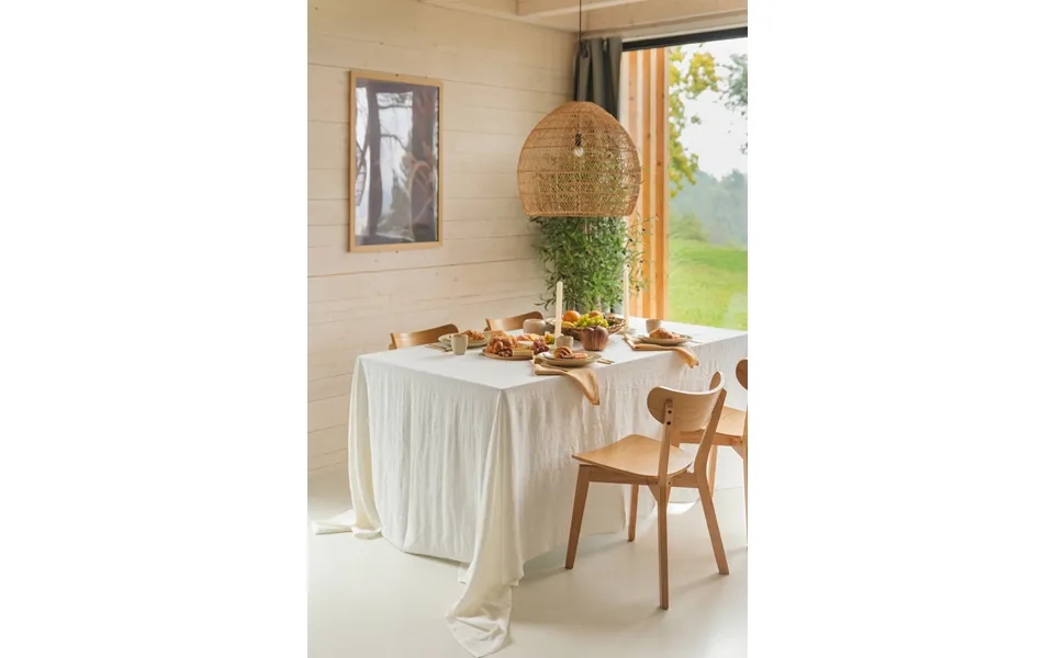 Linen Tablecloth In White Size 59x59 150x150 Cm