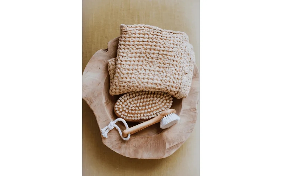 Linen Waffle Bath Towel In Mustard Size 39x55 100x140cm