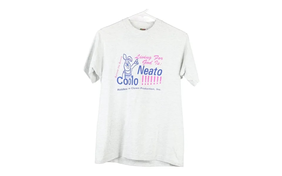 Living For God Is Neato Fruit Of The Loom T-shirt - Small Grey Cotton