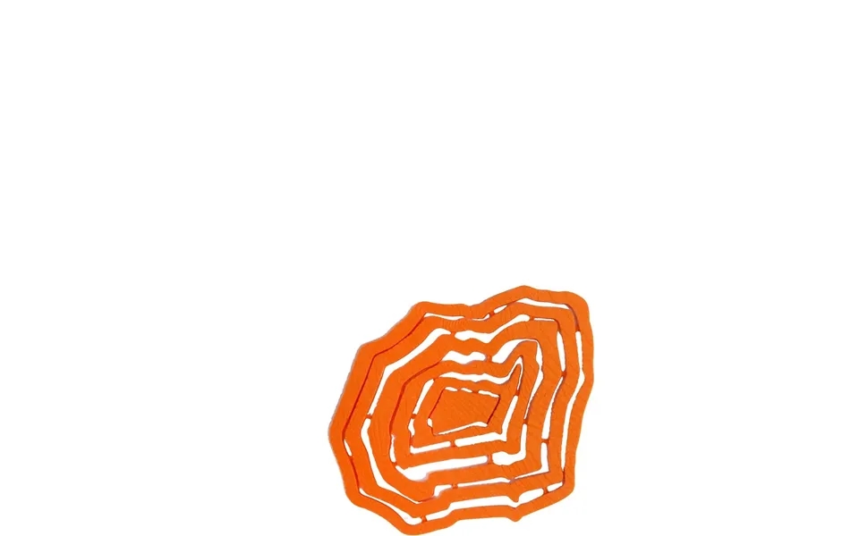 Love Hero 3d Printed Recycled Brooch In Orange Color Sunset