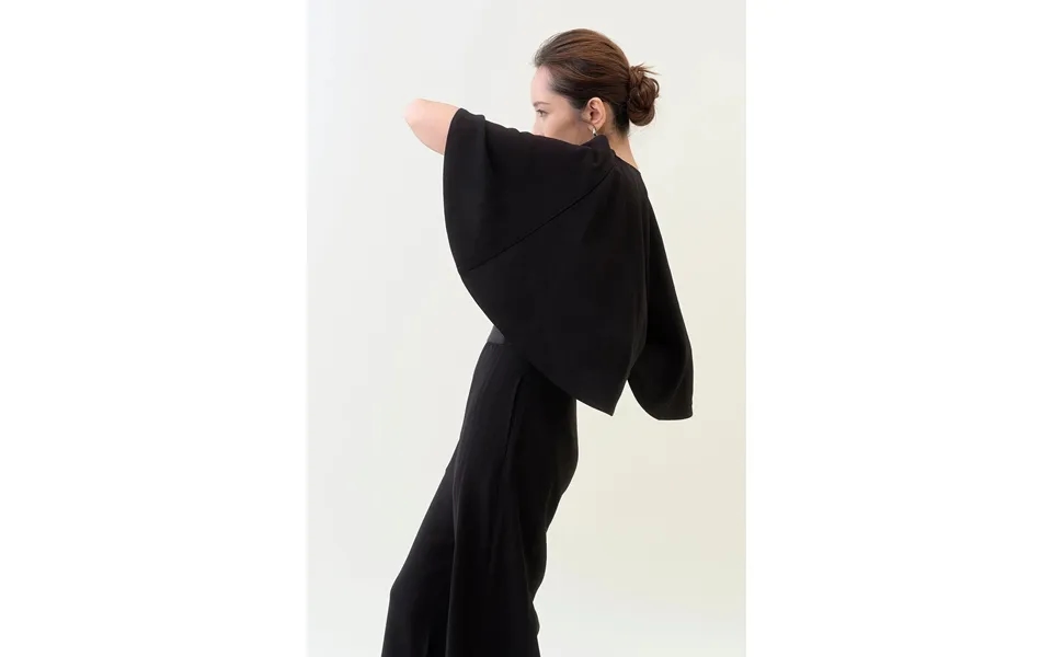 Low-back Jumpsuit - Black Size Xs Style Jumpsuit With Cape