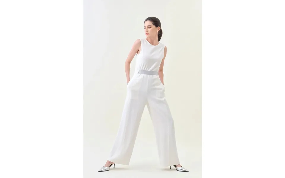 Low-back Jumpsuit - Snow Size M Style Jumpsuit