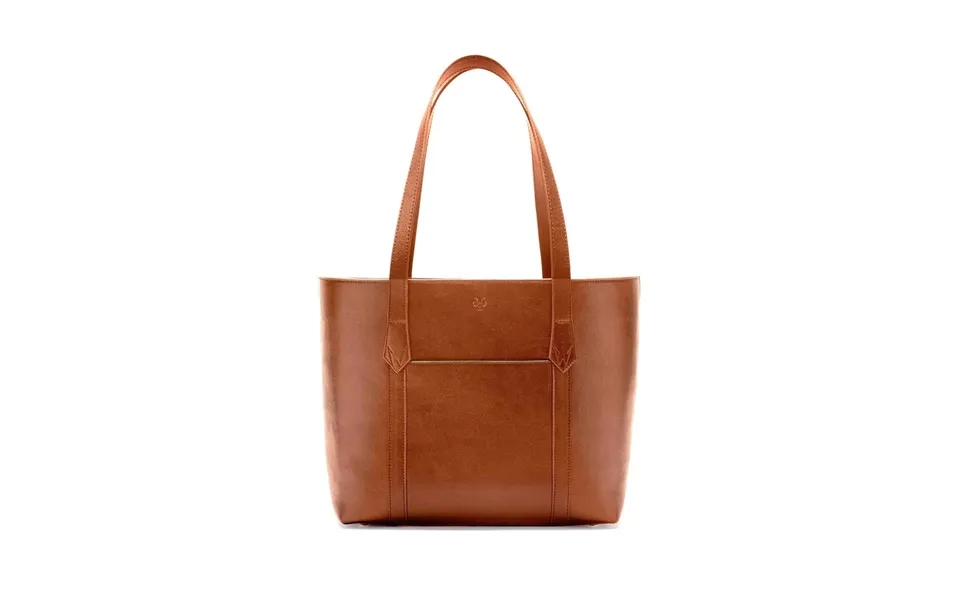 Maddox Tote In Cognac & Emerald