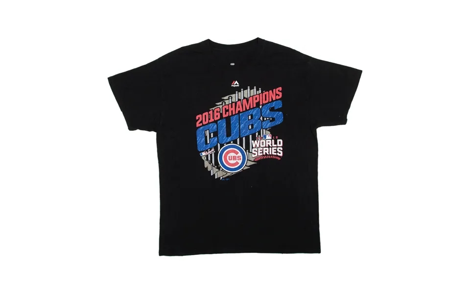 Majestic Chicago Cubs 2016 Usa T-shirt Black Short Sleeve Mens L
