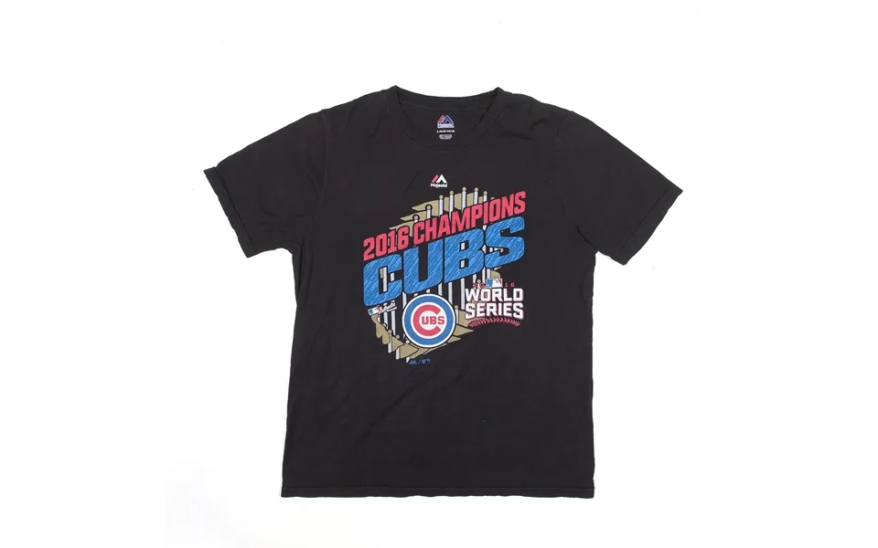 Majestic Mlb Chicago Cubs 2016 Champions T-shirt Black Usa Short Sleeve Boys L