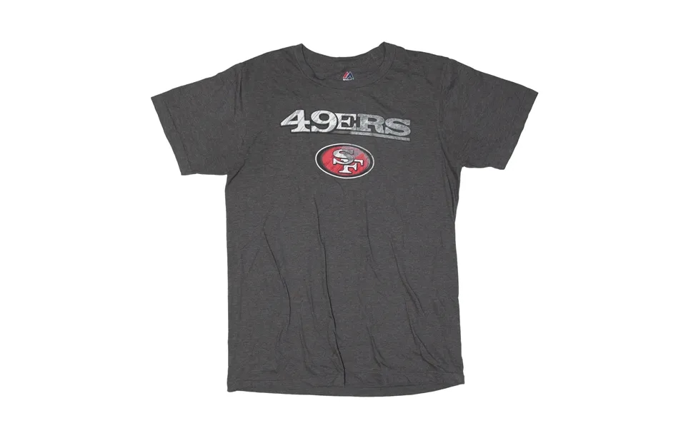 Majestic Triple Peak San Francisco 49ers Football Usa T-shirt Grey Short Sleeve Mens M